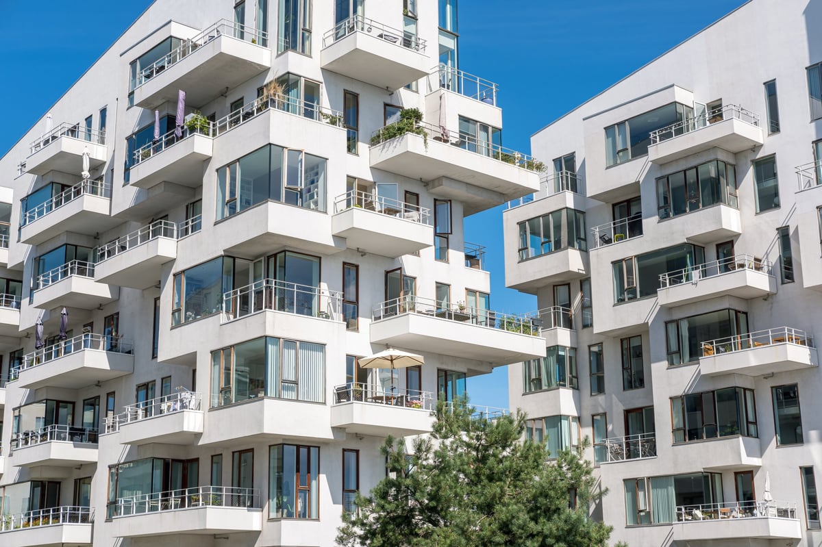 Modern multifamily building